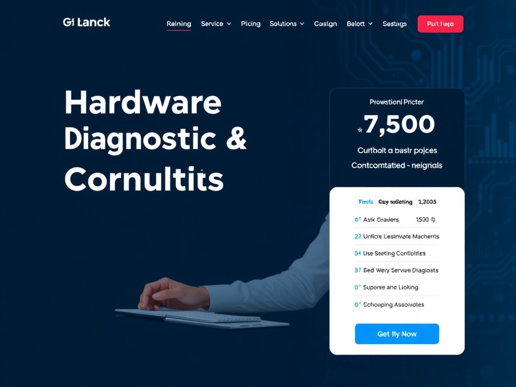 Professional pricing bg for Hardware Diagnostics and IT Consulting website